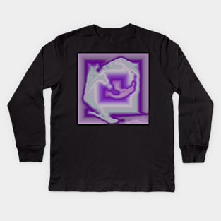 Cloudy purple Kids Long Sleeve T-Shirt